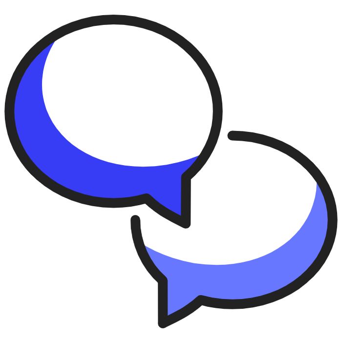 dialogue bleu sombre